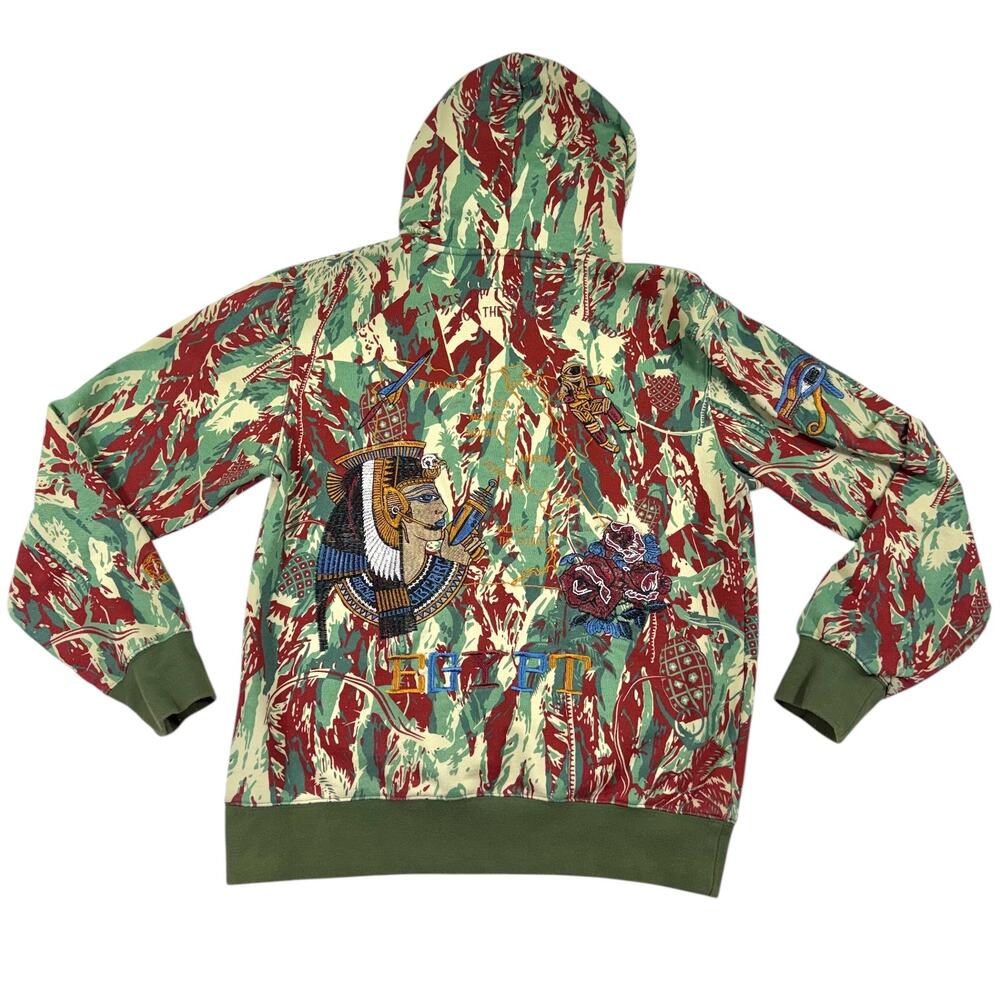 Billionaire Boys Club Camo Hoodie Men's Medium EGYPT Chainstitched Embroidered